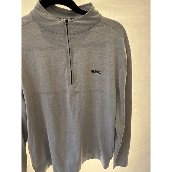 BLACK CLOVER Men’s Medium 1/4 Zip Dri Balance Vivid Luck Performance Shirt Gray - Picture 3 of 12